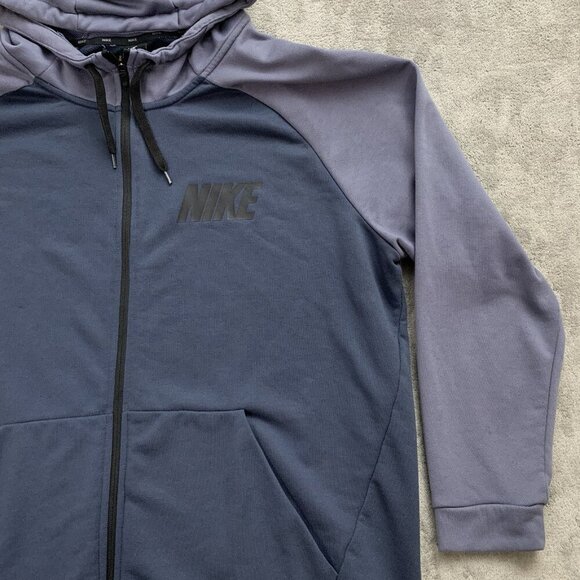 Nike Hoodie Mens Size 2XL Dry Essential Full Zip Jacket Blue 931792-471 Workout - Picture 4 of 8